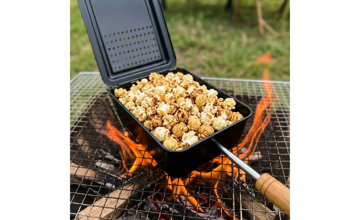 Foldable Camping Pan with Lid Portable Folding Camping Pan Lightweight Outdoor Griddle Compact for Backpackers
