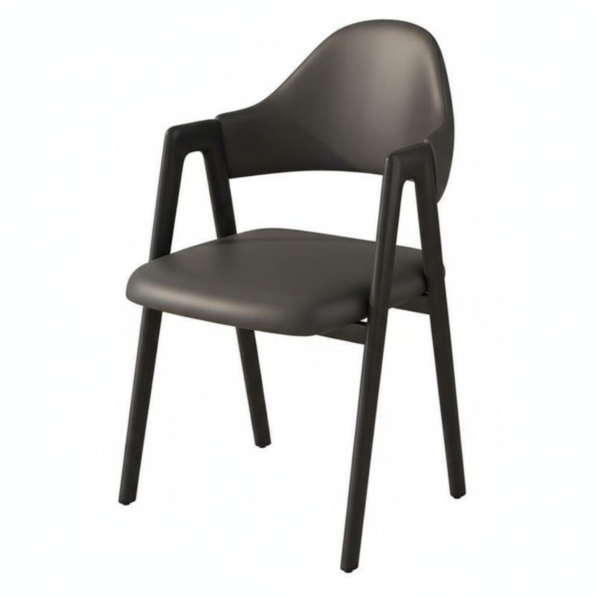 Triangular-Frame Armchair Modern Design Dining Chair Comfortable Padding Ergonomic Design for Cafe Owners, Interior Designers