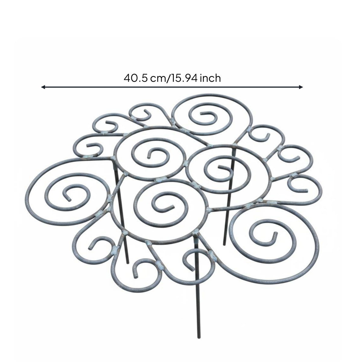 Floral Scroll Plant Support Decorative Garden Accessory Heavy Duty for Gardeners