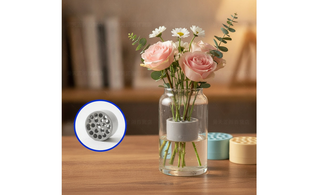 3 Pieces Multi-Hole Flower Stem Holder Upright Flower Frog Neat Floral Arranger Stable for Florists, Hobbyists, Vase, Table Displays