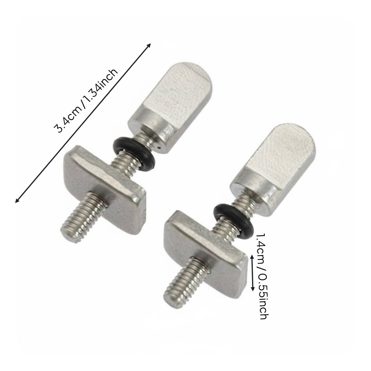 2 Pieces Stainless Fin Fastener Screw Paddleboard Fin Bolt Rust Resistant Watersports Hardware for Paddleboarders
