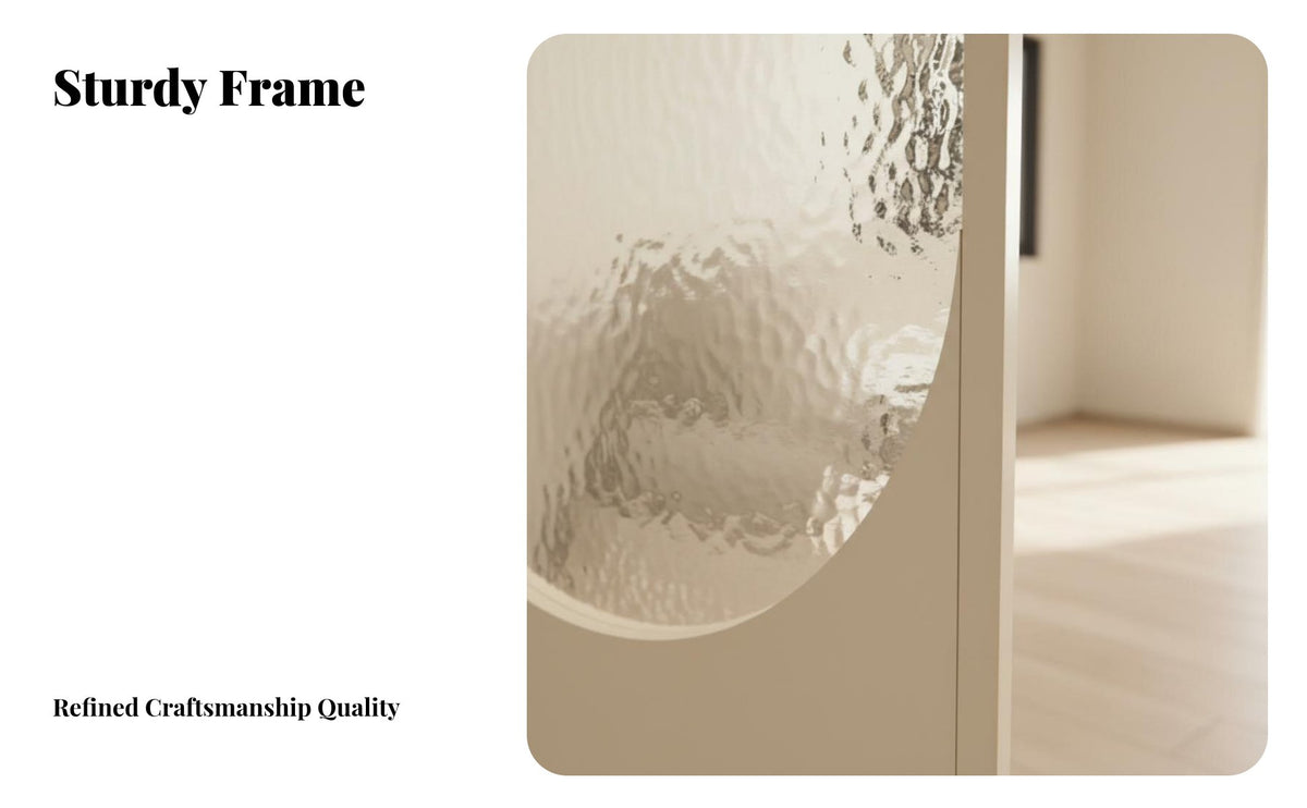 tool-free Installation Freestanding Divider Movable Design Freestanding Fluted Panel French French design Partition Screen Light-Transmitting for Apartment Dwellers, Interior Designers, Entryway, Entrance Hall, Living Room, Restaurant