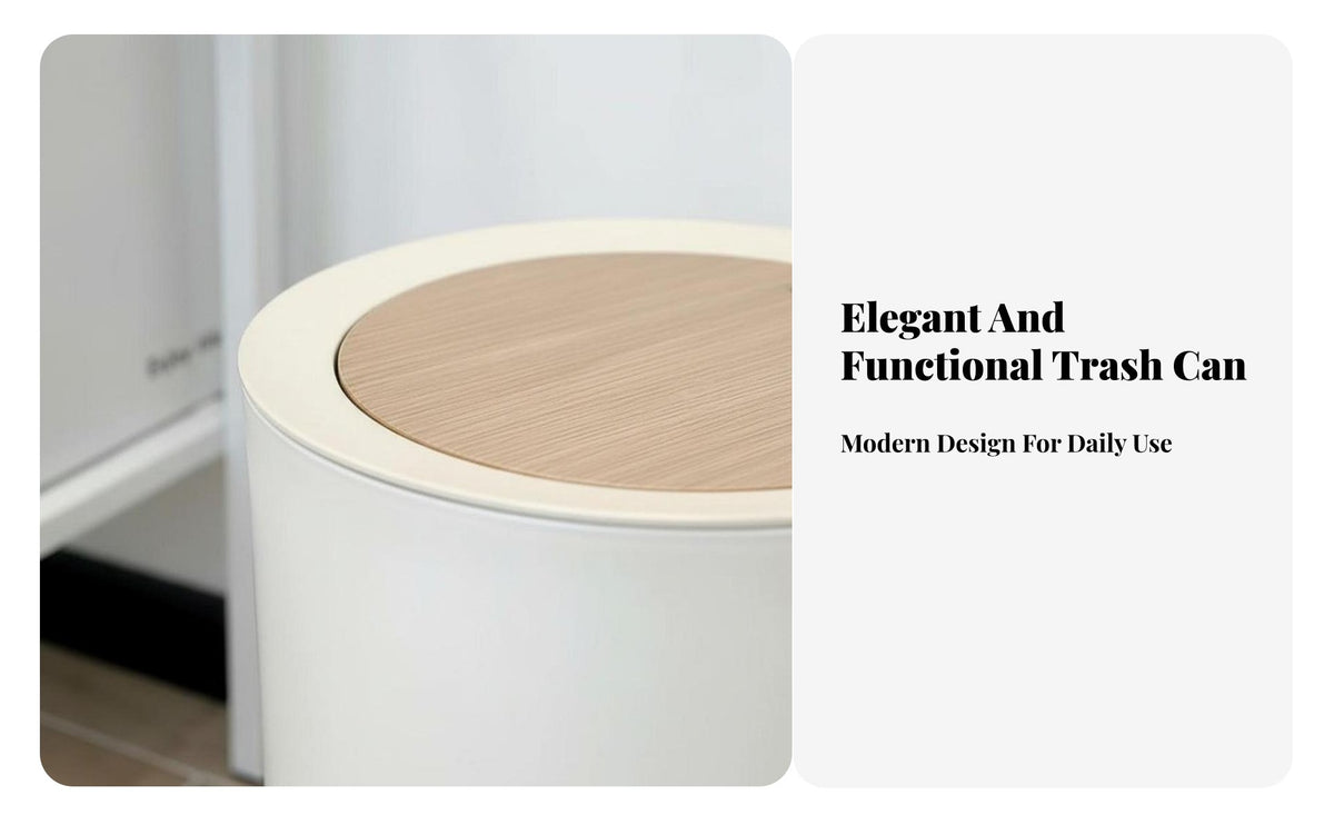 Desktop Trash Can Modern Design Mini Wastebasket with Lid Compact Small Push-Button Trash Bin for Homeowners, Students, Living Room, Restroom, Bedroom