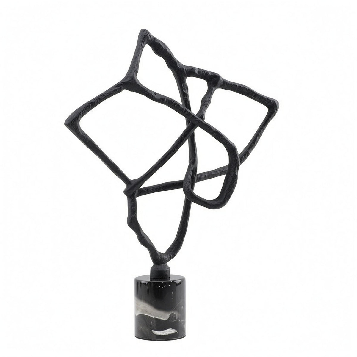 Geometric Line Sculpture Minimalist Line Drawing Statue Rust-Resistant