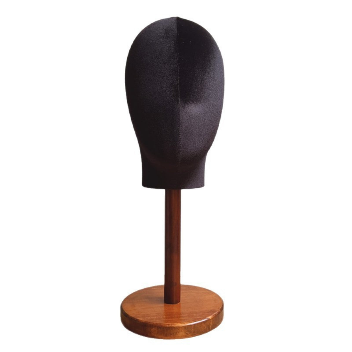 Mannequin Head with Wooden Base Sturdy Head Mannequin Hat Display Stand for Boutique Owners