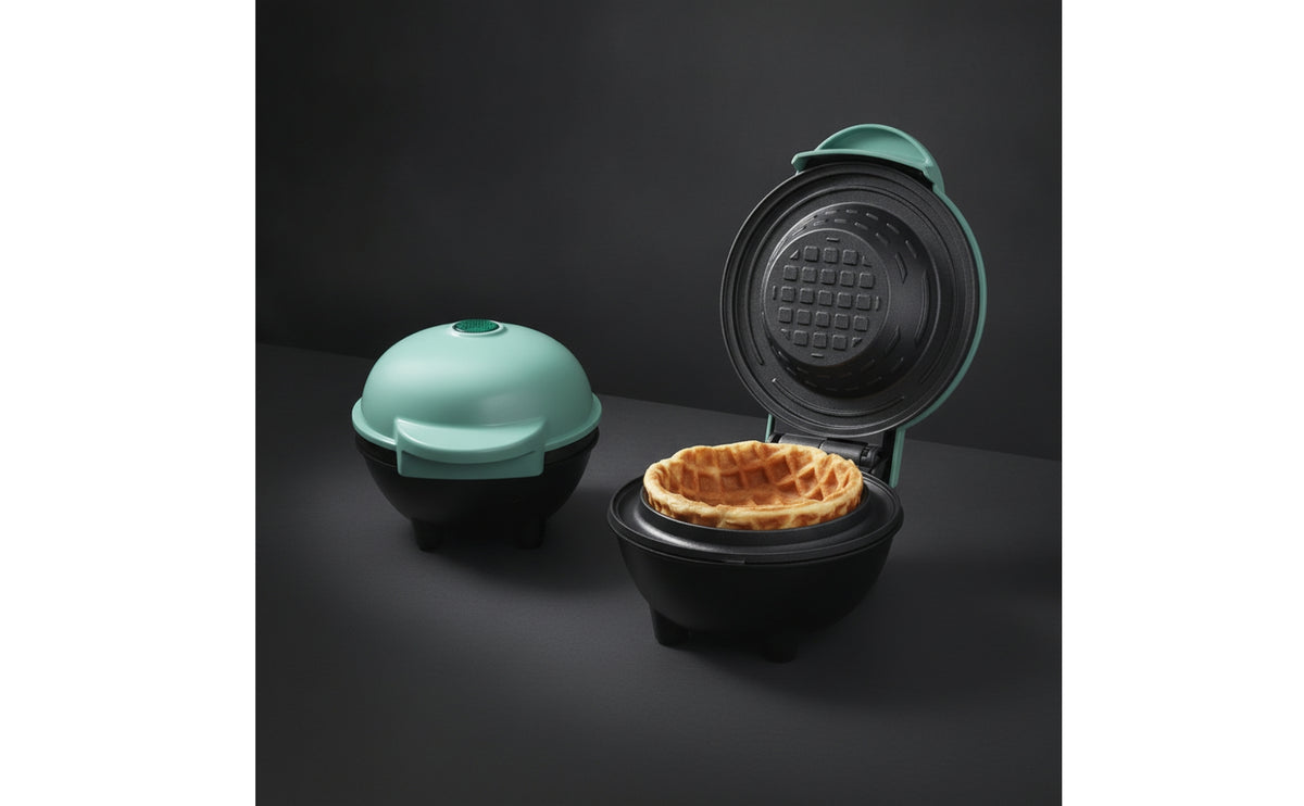 Electric Waffle Bowl Maker with Nonstick Surface Countertop Waffle Bowl Maker Compact Appliance Easy to Clean for Kitchen, Dorm Rooms