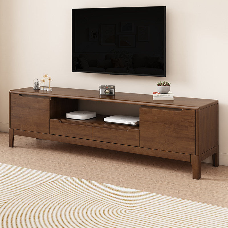 Solid Wood TV Stand 1.5/1.8m for Small Apartments 2024 New Style with Storage