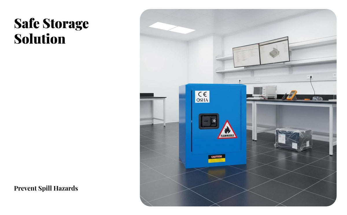 Storage Cabinet Twin-Wall Construction Cabinet Lockable for Researchers, Mechanics, Factories, Workshops, Workshop