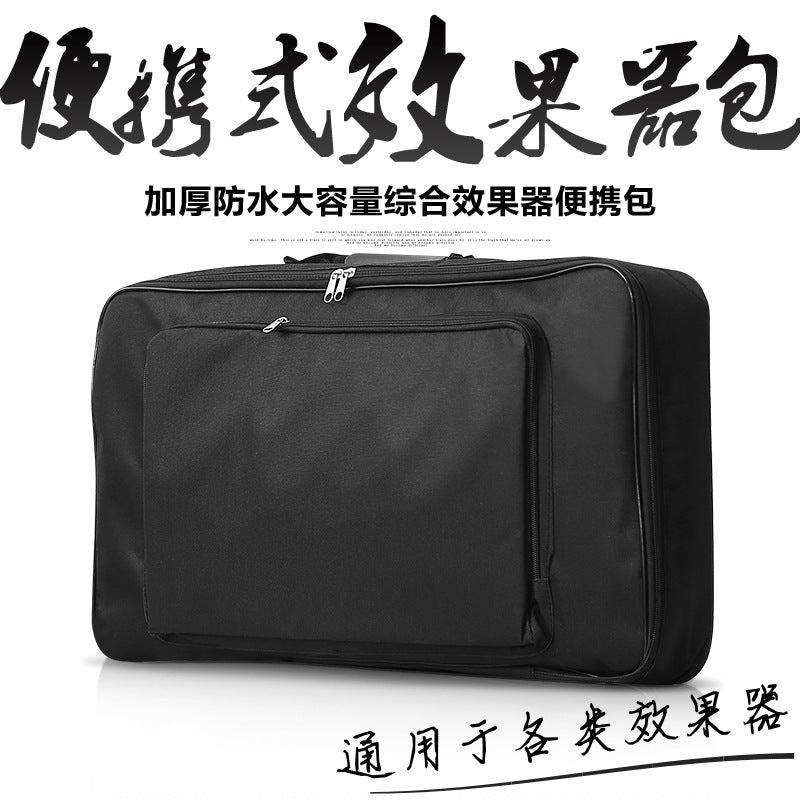 Portable Large Multi-effects Pedal Bag, Single Pedalboard Oxford Tote, Universal for Various Effects