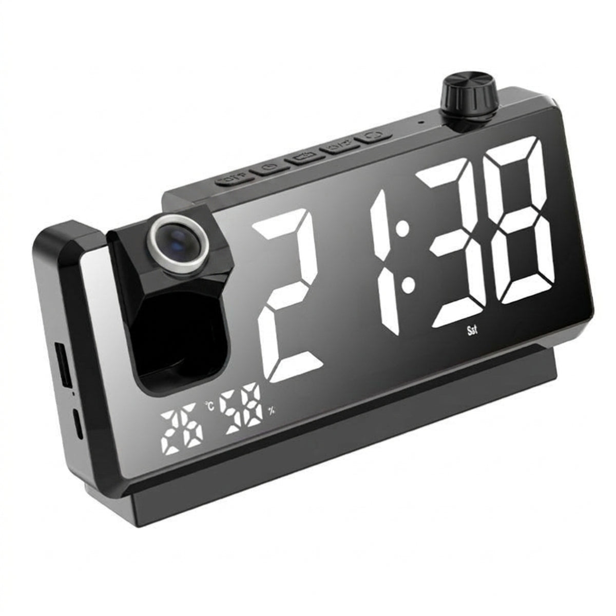 Projection Alarm Clock Humidity Display Time and Temperature Projection Clock
