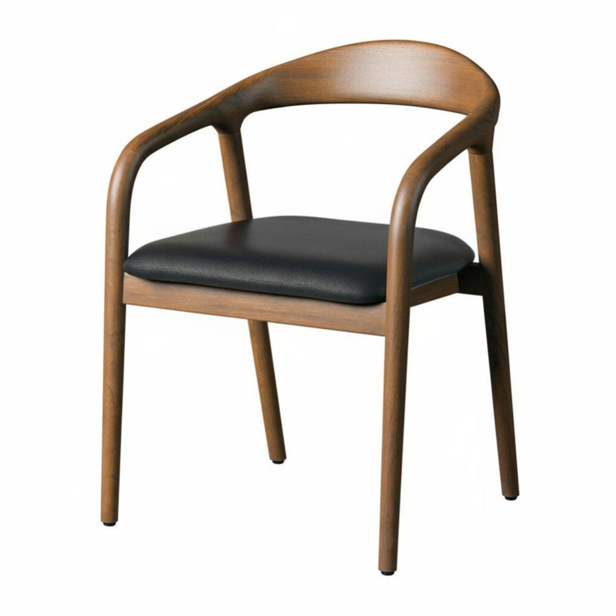 U-Shaped Rearrest Chair Minimalist and Design Upholstered Side Chair Sturdy Frame Ergonomic Rearing Fand Teahouse Lounge Room,