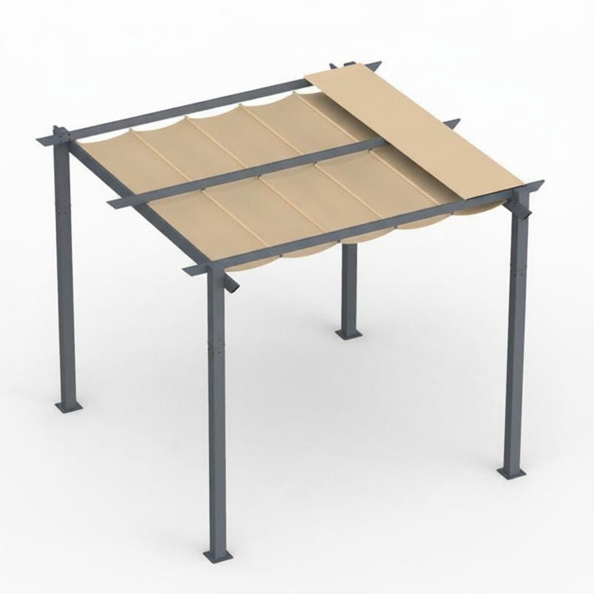 1 Aluminum Pergola Retractable Canopy Gazebo Rust Resistant Trellis Weather-resistant Frame Suitable for DIY Enthusiasts Families Courtyard Deck
