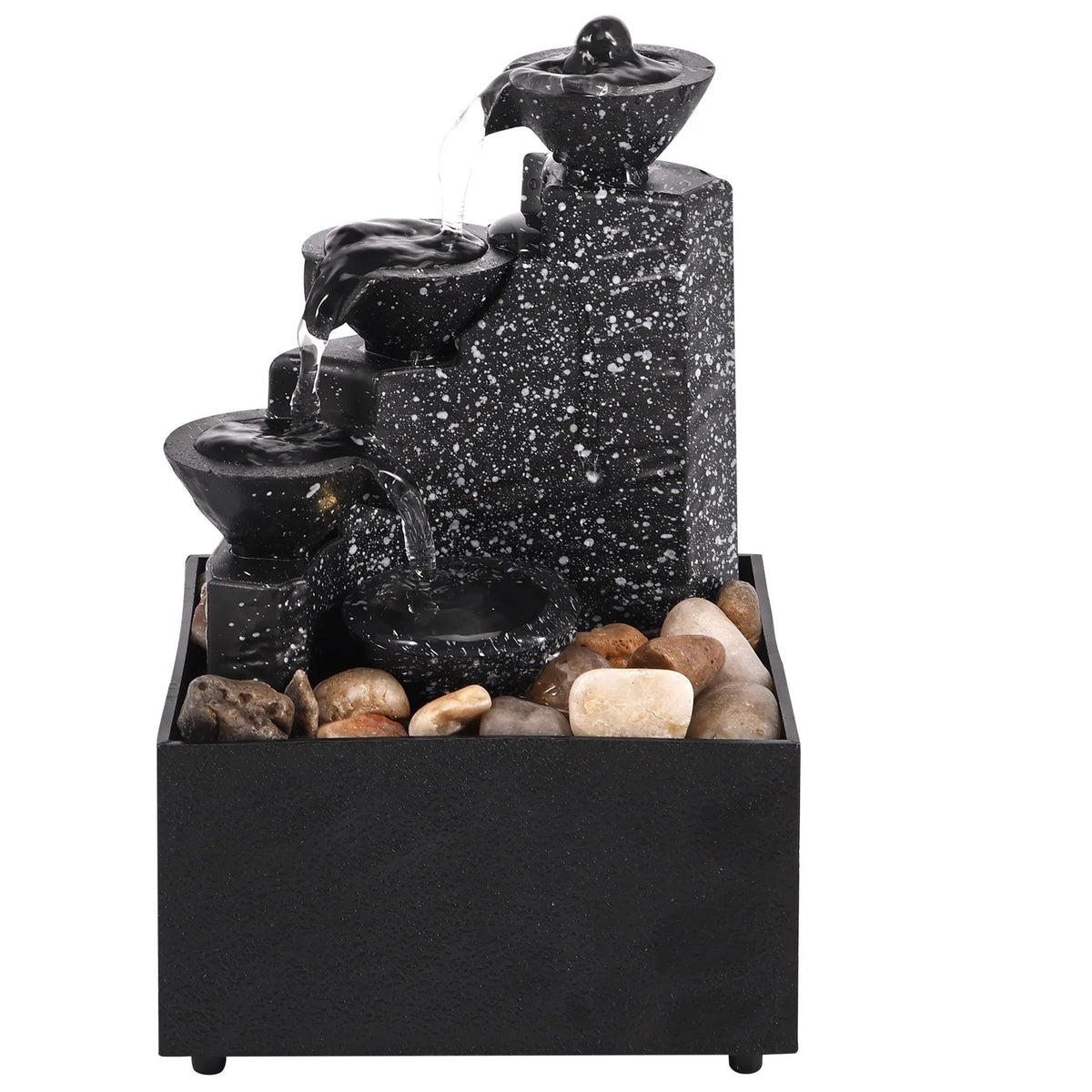 Modern Minimalist Four-Tier Tabletop Water Fountain Decoration