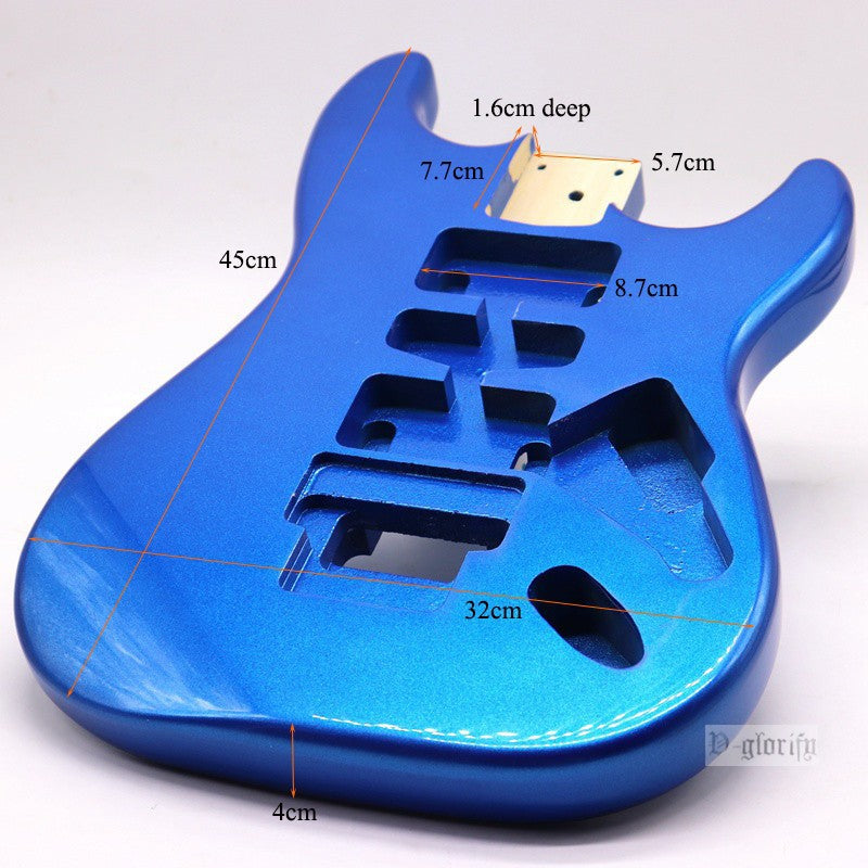 Metallic Blue Poplar Electric Guitar Body for DIY Assembly and Modification