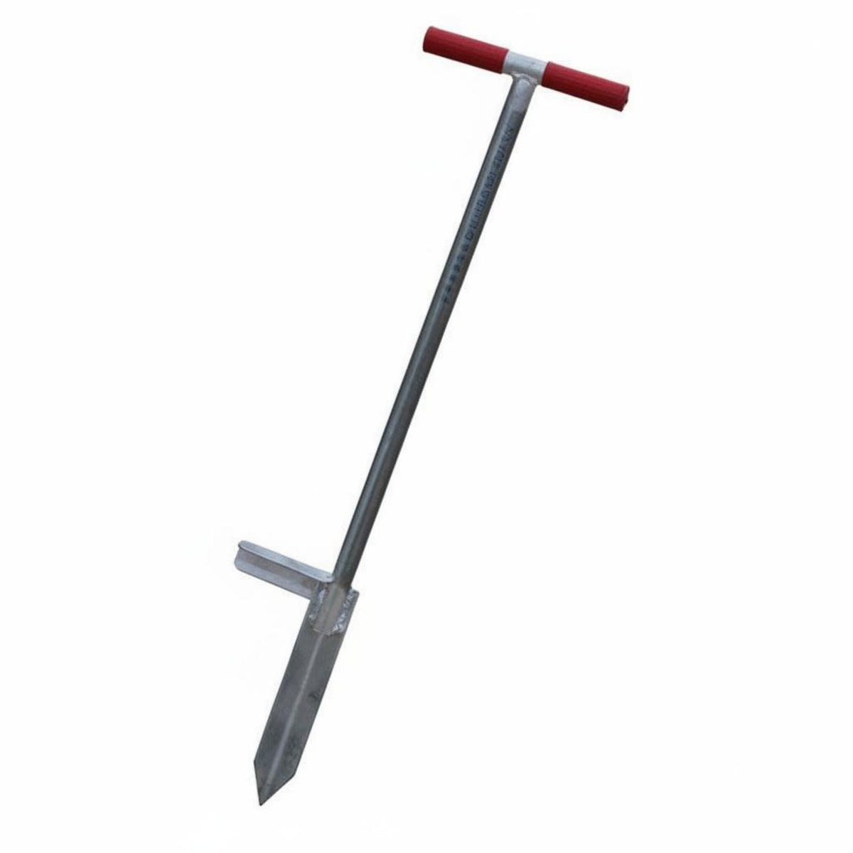 Foot Assisted Weeding Tool Silver Gray Finish T Handle Weeder for Yard