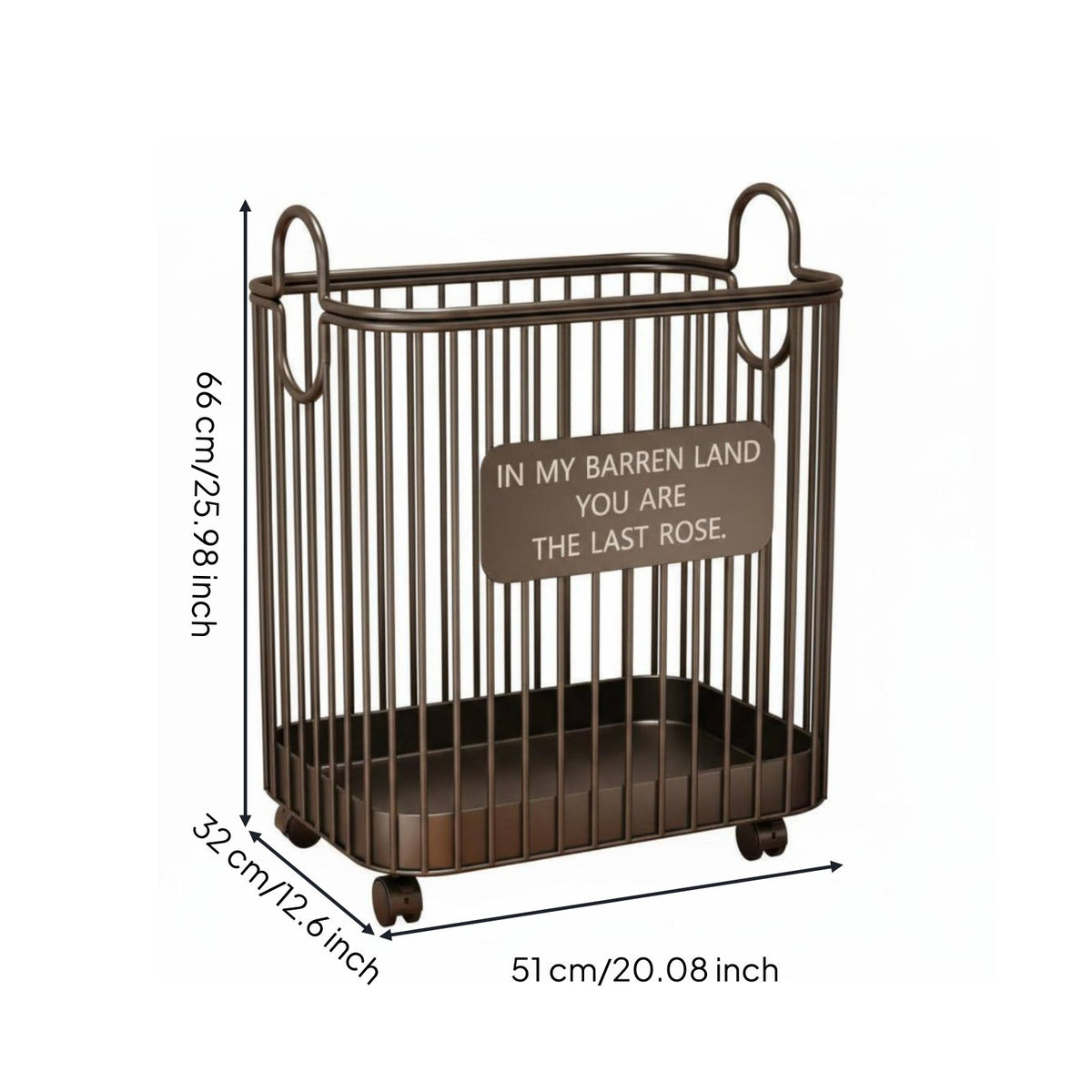 Wheeled Laundry Basket Easy to Move Rolling Laundry Hamper Large Capacity Wheeled Clothes Basket for Bedroom