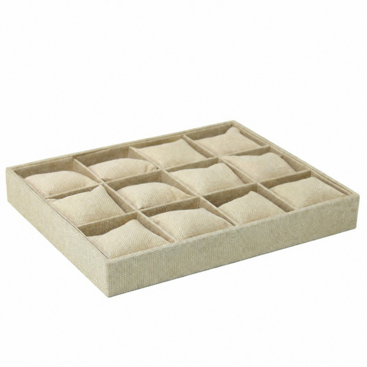 Watch Tray with Pillows Rectangular Jewelry Tray with Pillows Velvet Organizer for Jewelers, Collectors, Retail Counters, Dressing Tables