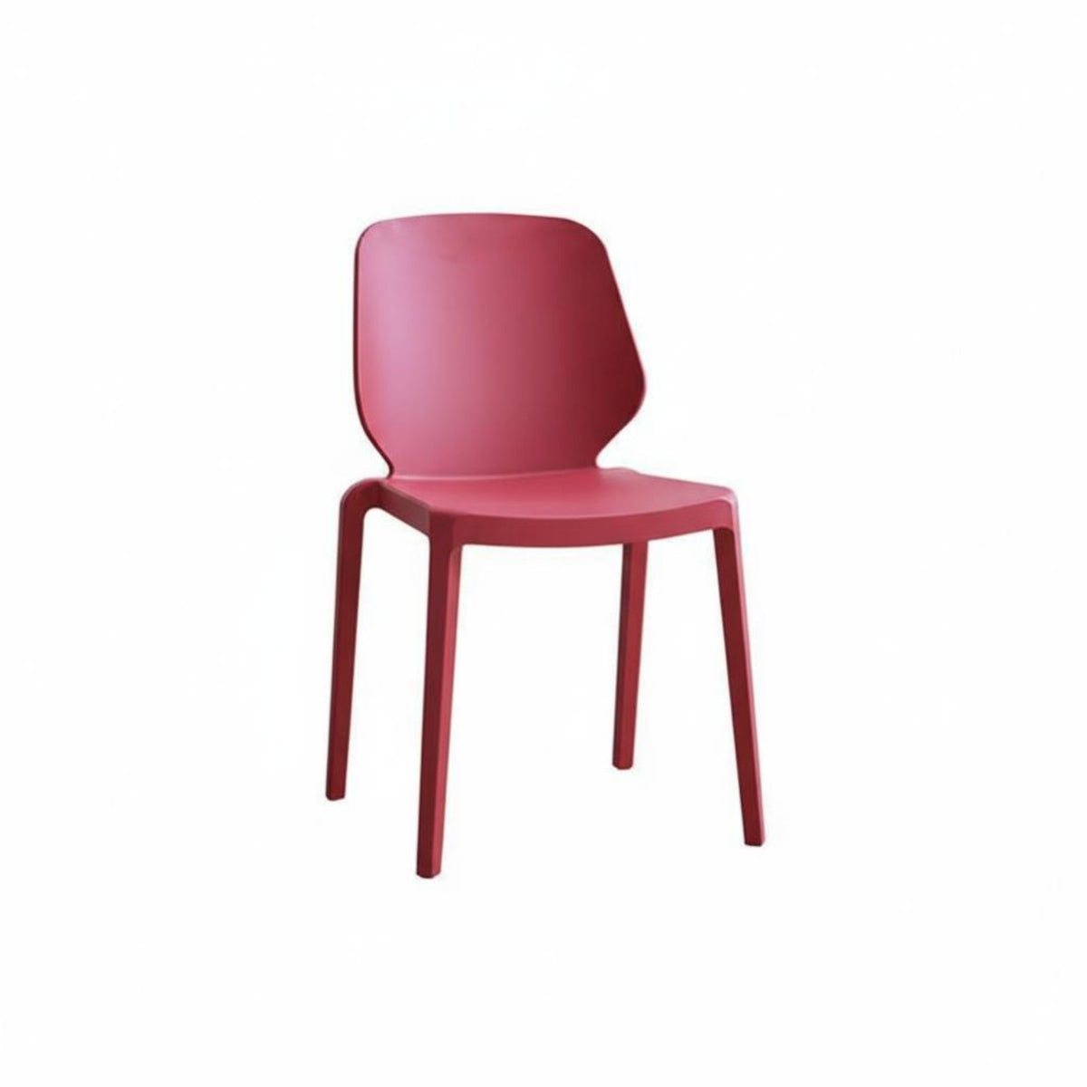 Armless Stackable Chair Thickened Design Stackable Monobloc Chair Ergonomic Backrest Single-Piece Moldinging for Families, Cafe