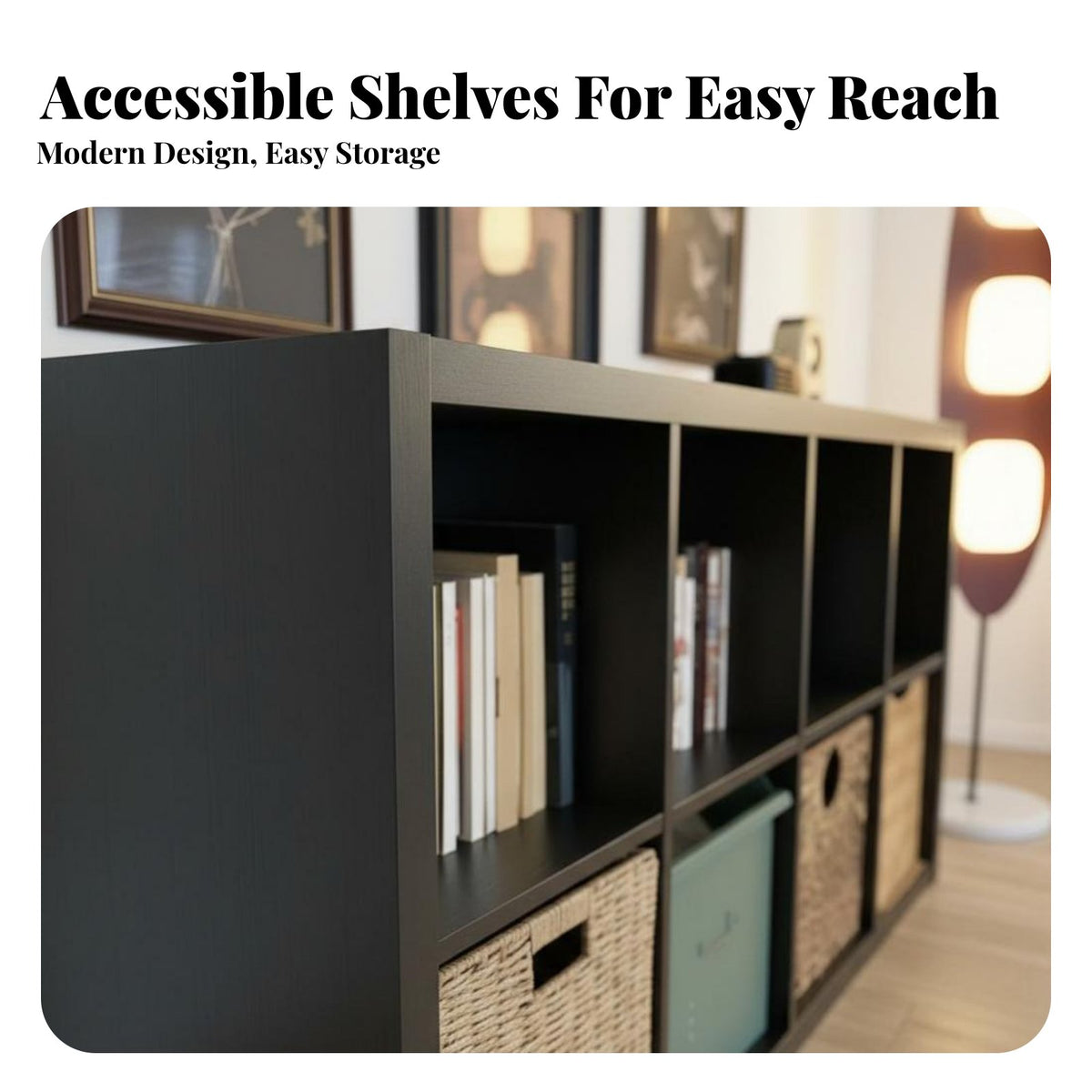 Cube Organizer Exposed Shelving Cube Storage Single-Piece Freestanding Customizable Design for Book Lovers, Students, Kid's Room