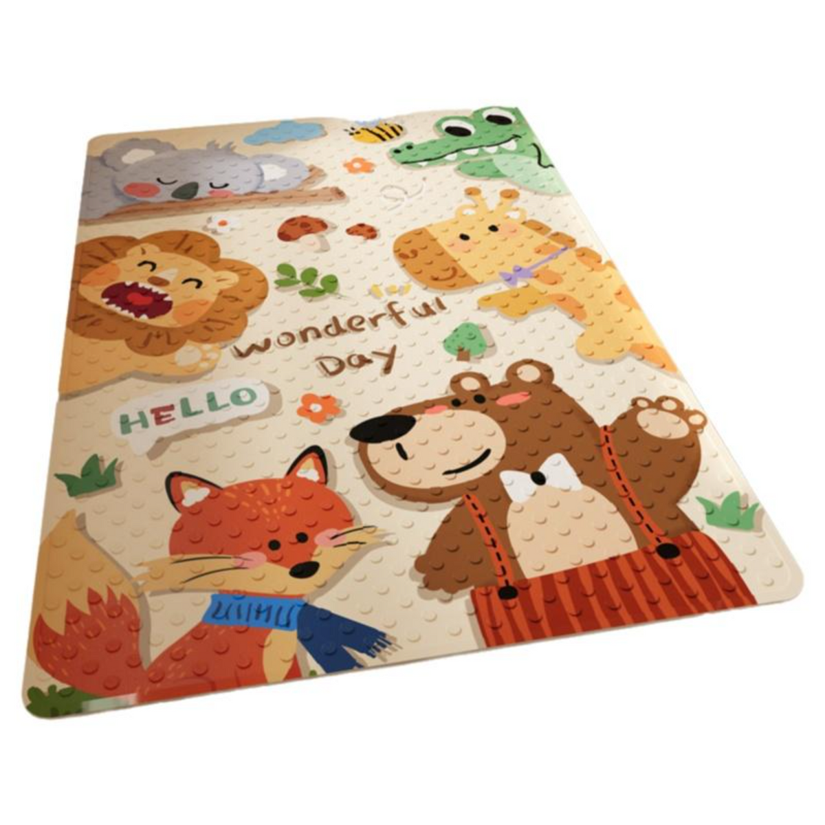 Non-Slip Bath Mat, Quick-Dry Shower Mat with Suction Cups, Waterproof Bathroom Rug for Children and Adults