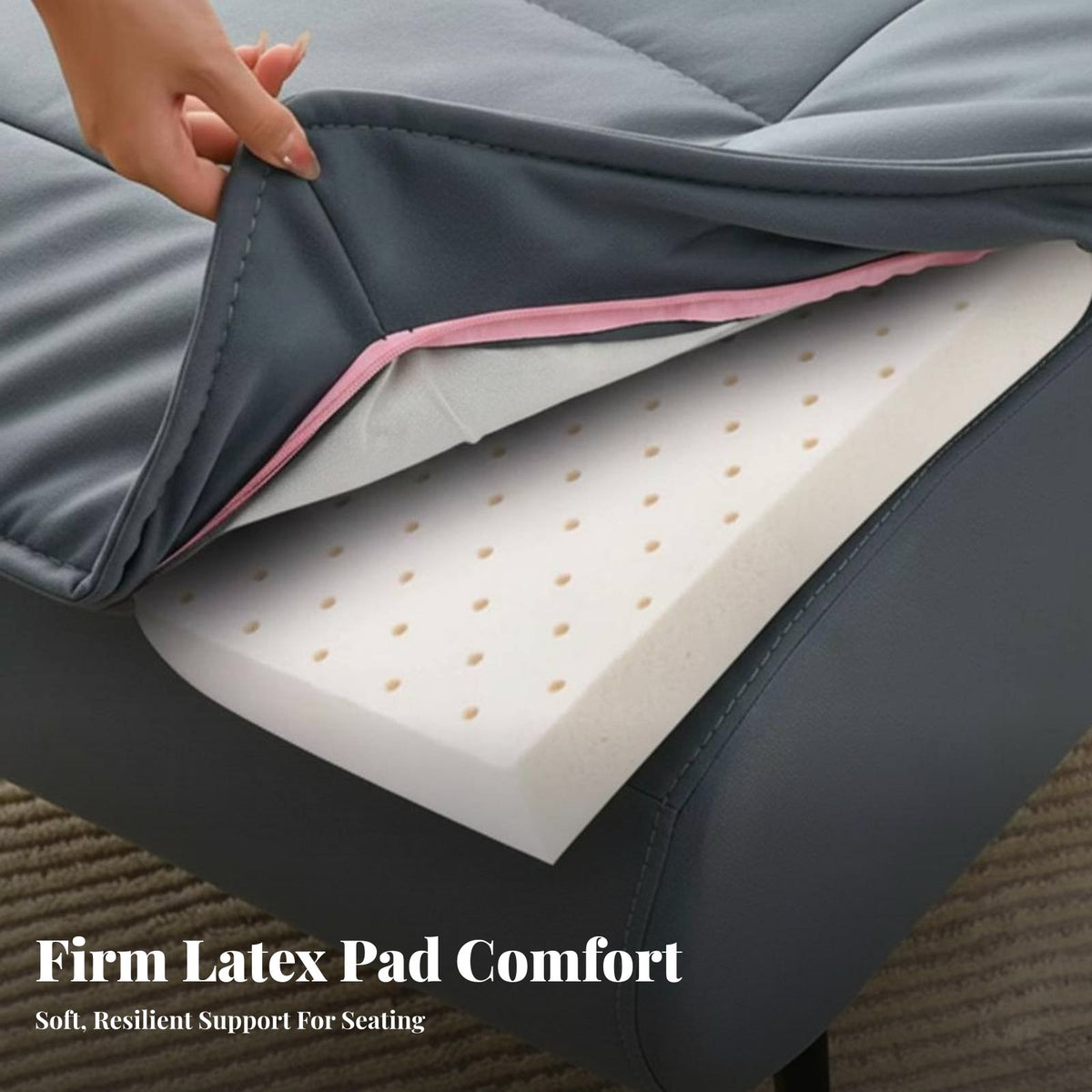 launderable S-Shaped Lounger Removable Cover Chaise Lounge Easy to Clean Fabric Indoor Seating Modern design for availableice Workers, Apartment Dwellers, Homeowners, Living Room, Bedroom, Balcony