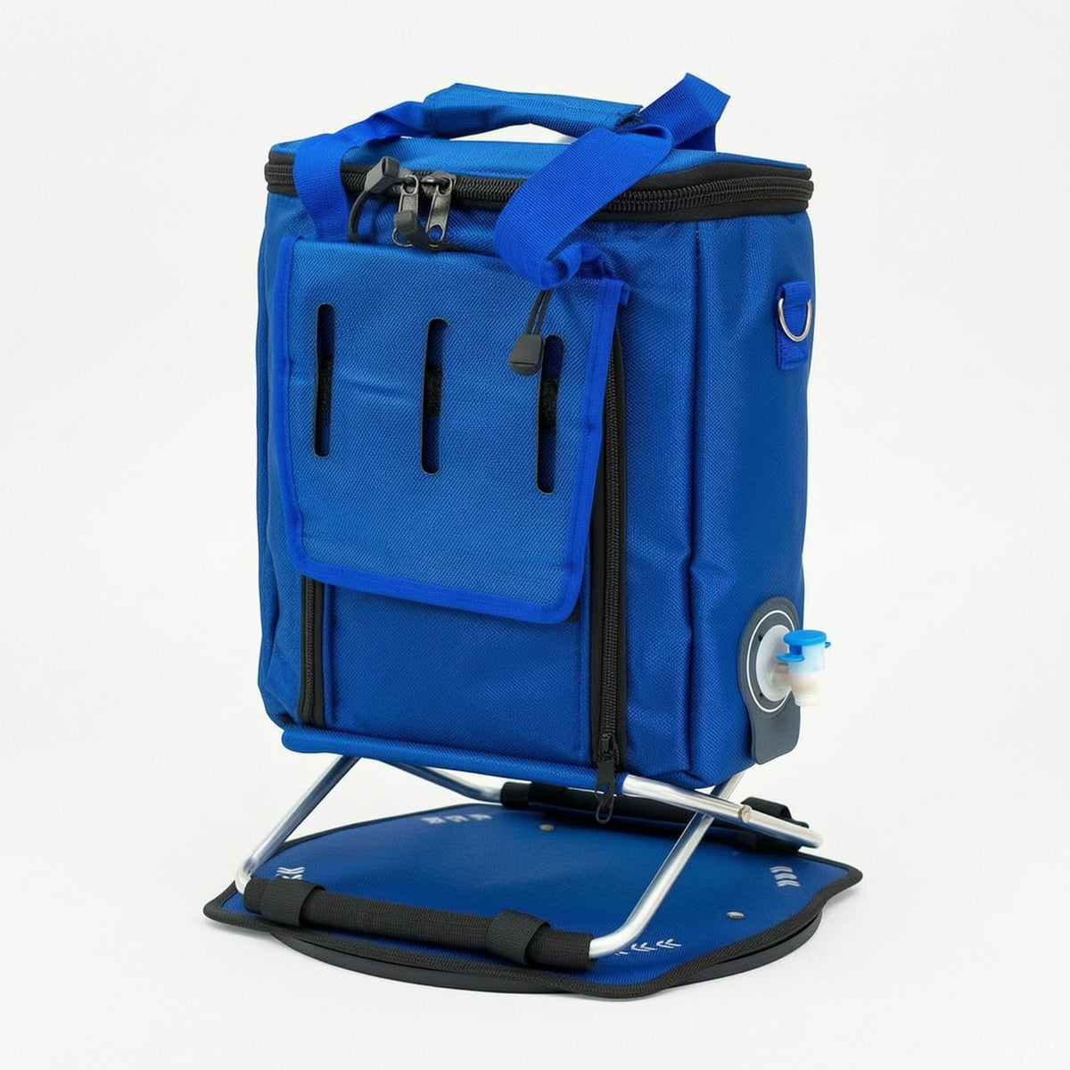 Leakproof Insulated Carrier with Rotating Base Spacious Cooler Bag with Ice Packs Collapsible Insulated Picnic Bag Versatile for Campers, Camping, Road Trips