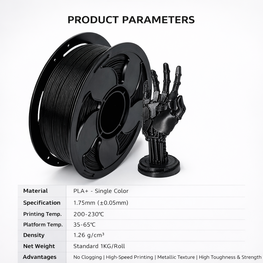 PLA Filament 1.75mm Diameter, Printer 1KG Spool for Rapid Prototyping Model Making, Dimensional Accuracy +/- 0.03mm