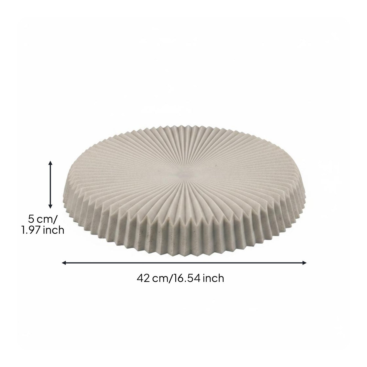 Round Resin Tray Textured Surface Home Decor Easy to Clean