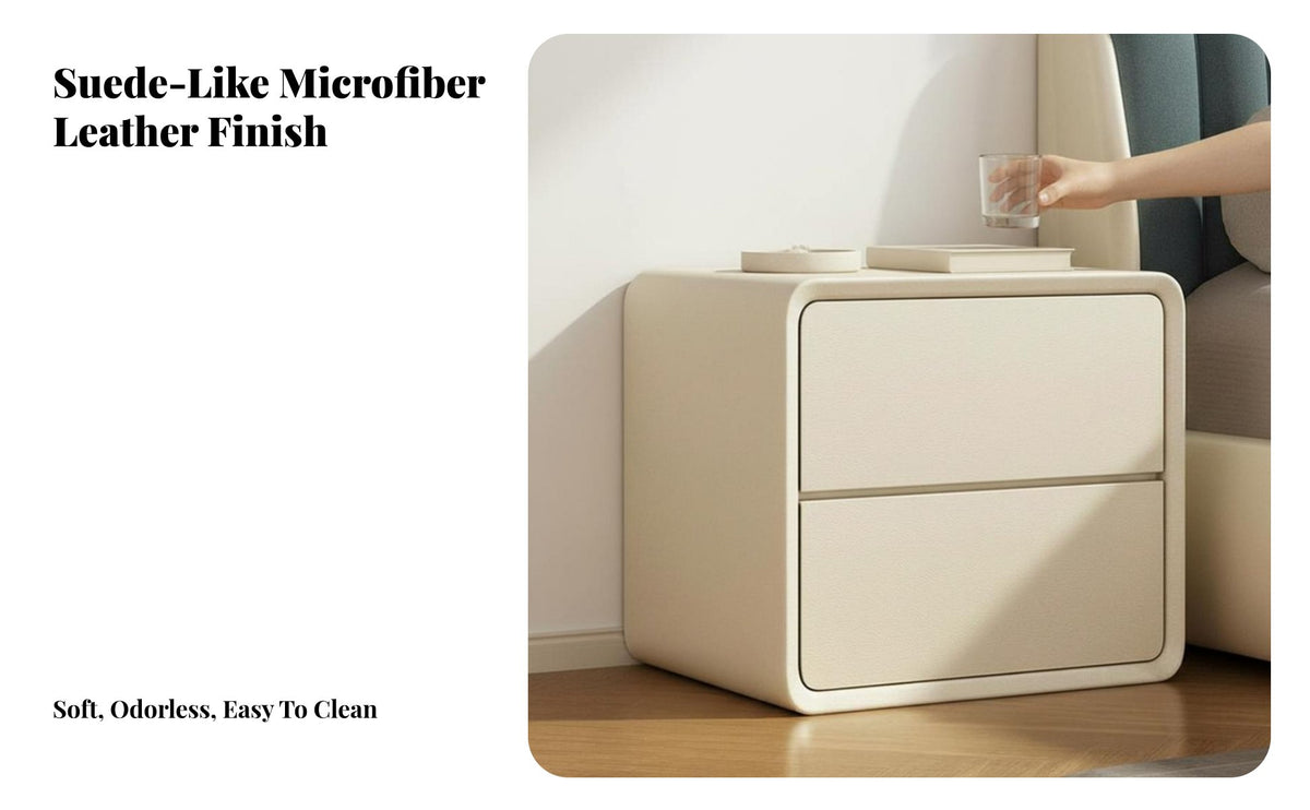 Drawer Nightstand Minimalist design 2-Drawer Nightstand Multi-Purpose for Adults