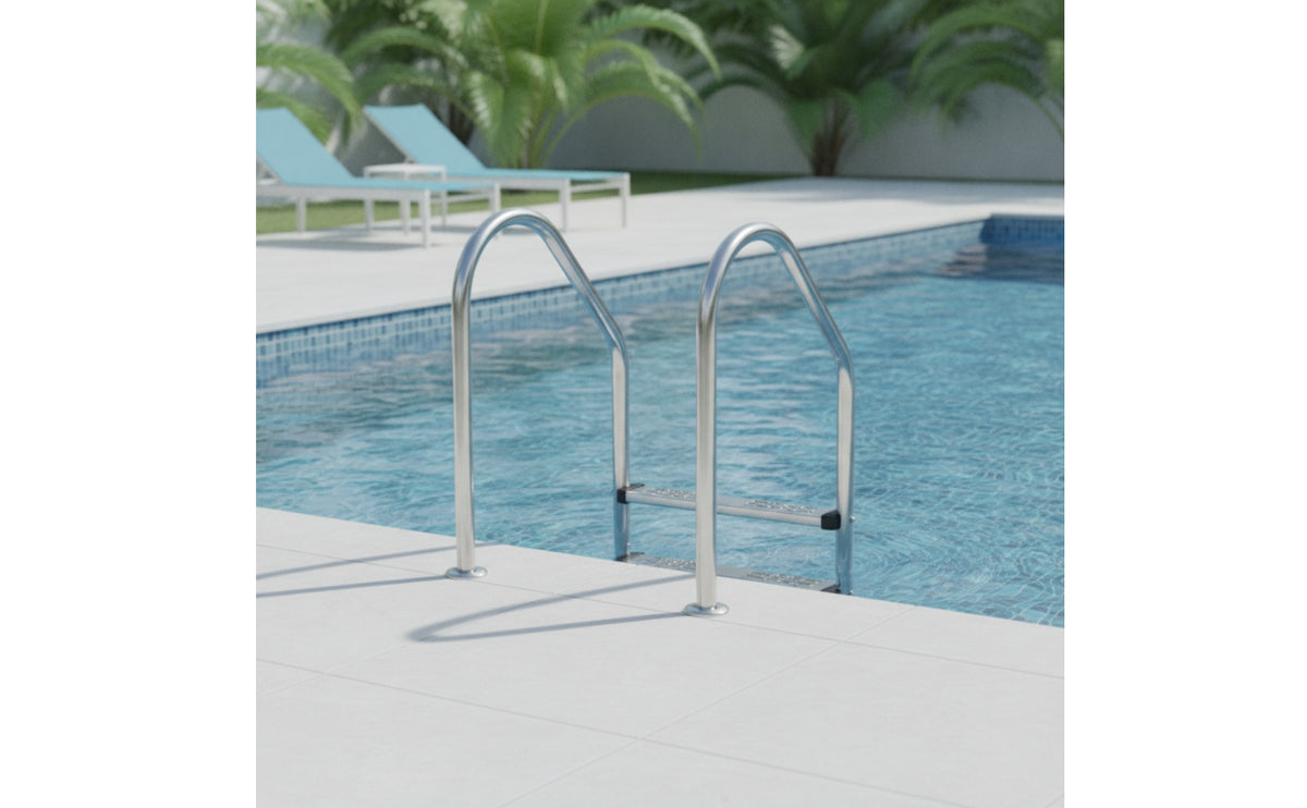 Stainless Steel Pool Ladder Polished Swimming Pool Ladder Anti-Slip for in-Ground Pools