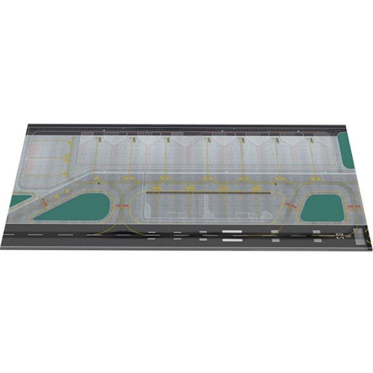 Airport Layout Mat with Landing Strip Realistic Airport Display Base Large Board for Aviation Diorama