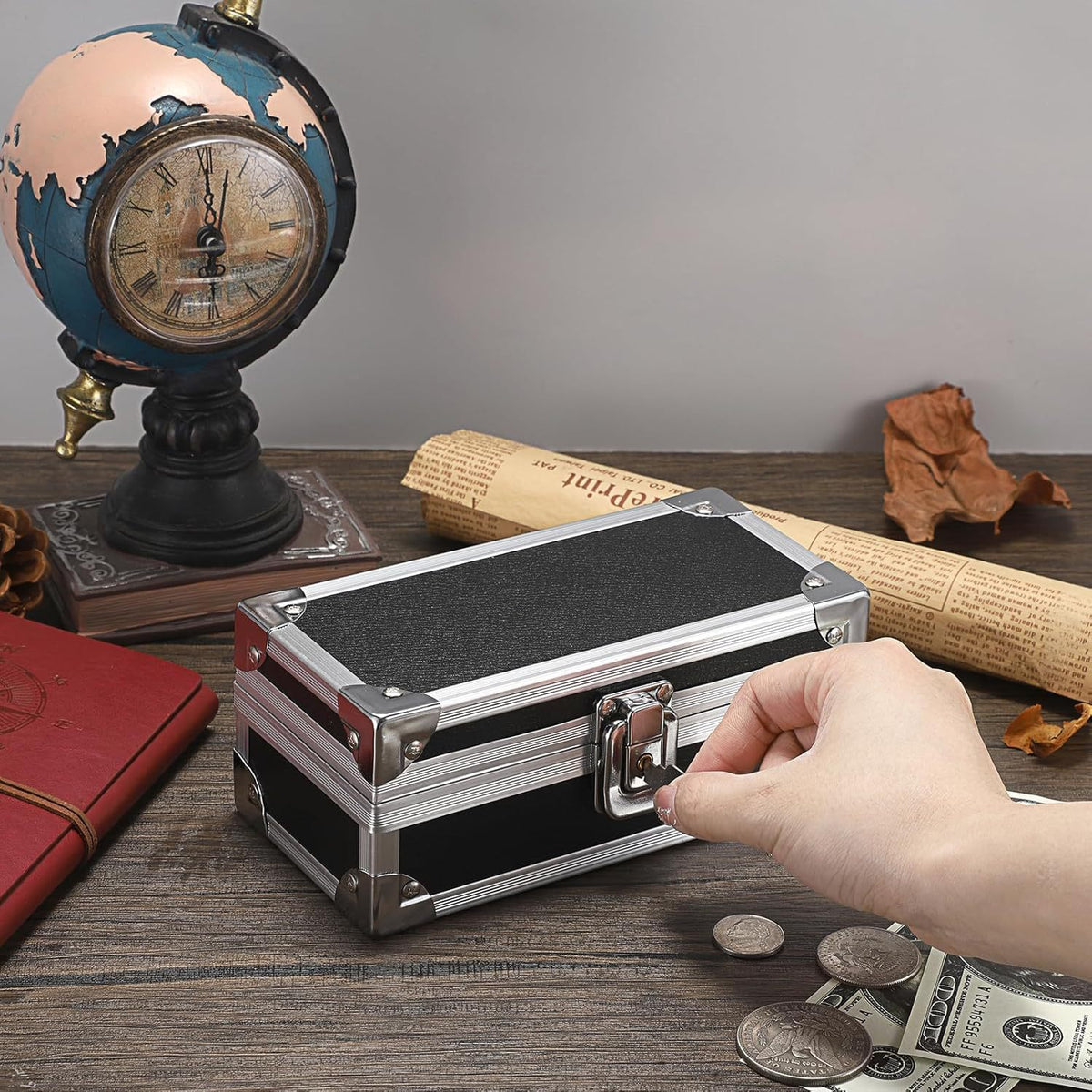 Aluminum Alloy Tool Box with Lock for Outdoor Travel