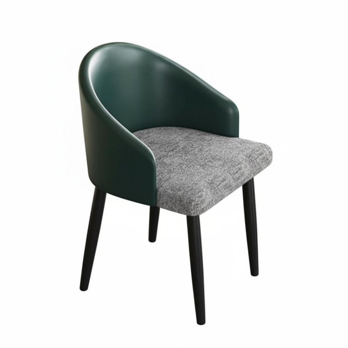 Upholstered Armchair Light Luxury Design Dining Chair Soft Padded Contoured Rear Rest for Adults, Kitchen, Bedroom