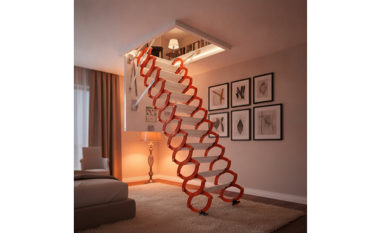 Retractable Attic Staircase Space-Saving Electric Attic Ladder Automated Stair for Homeowners, Loft, Duplex