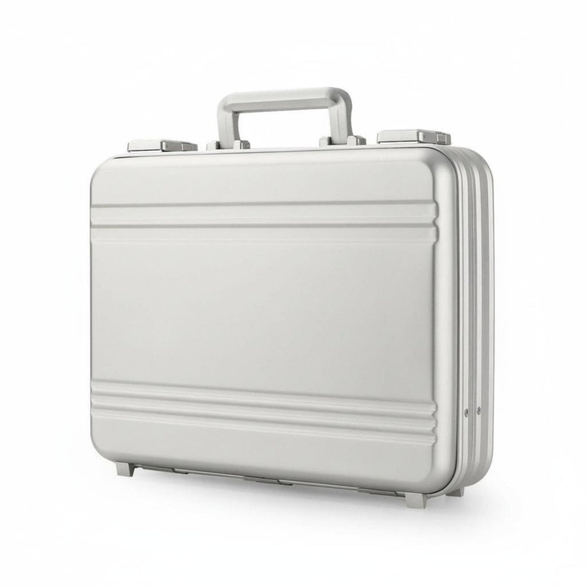 Locking Aluminum Briefcase Padded Interior Aluminum Attache Case for Travel, Men