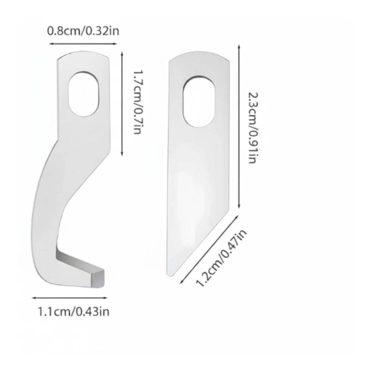 2 Pieces Serger Upper Blade Metal Upper Blade High-Quality