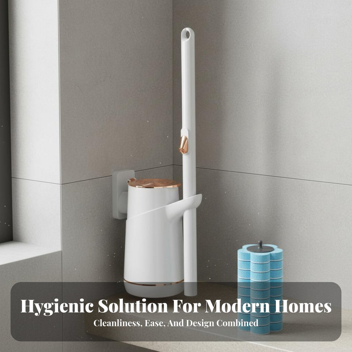 Toilet Brush Accesses Tight Corners Toilet Brush Set Hands Disposal