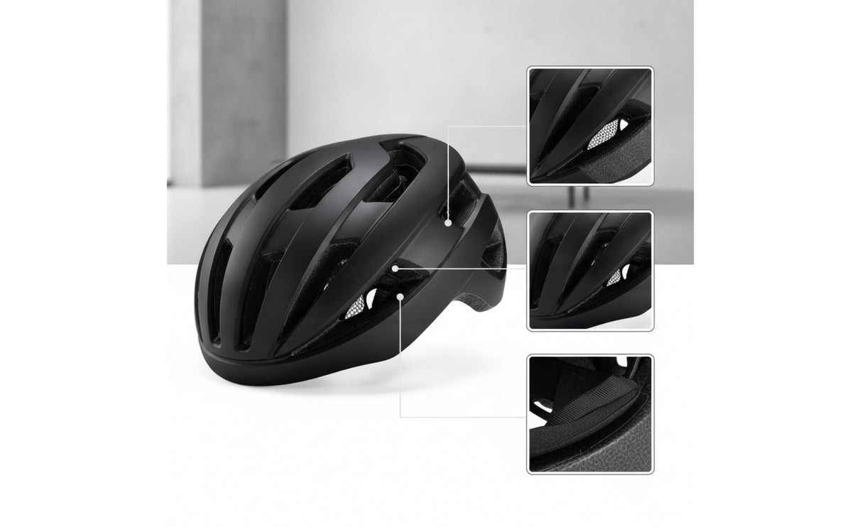 Road Cycling Helmet Streamlined in-Mold Bike Helmet Ventilated Matte for Cyclists, Commuting, Outdoor Recreation