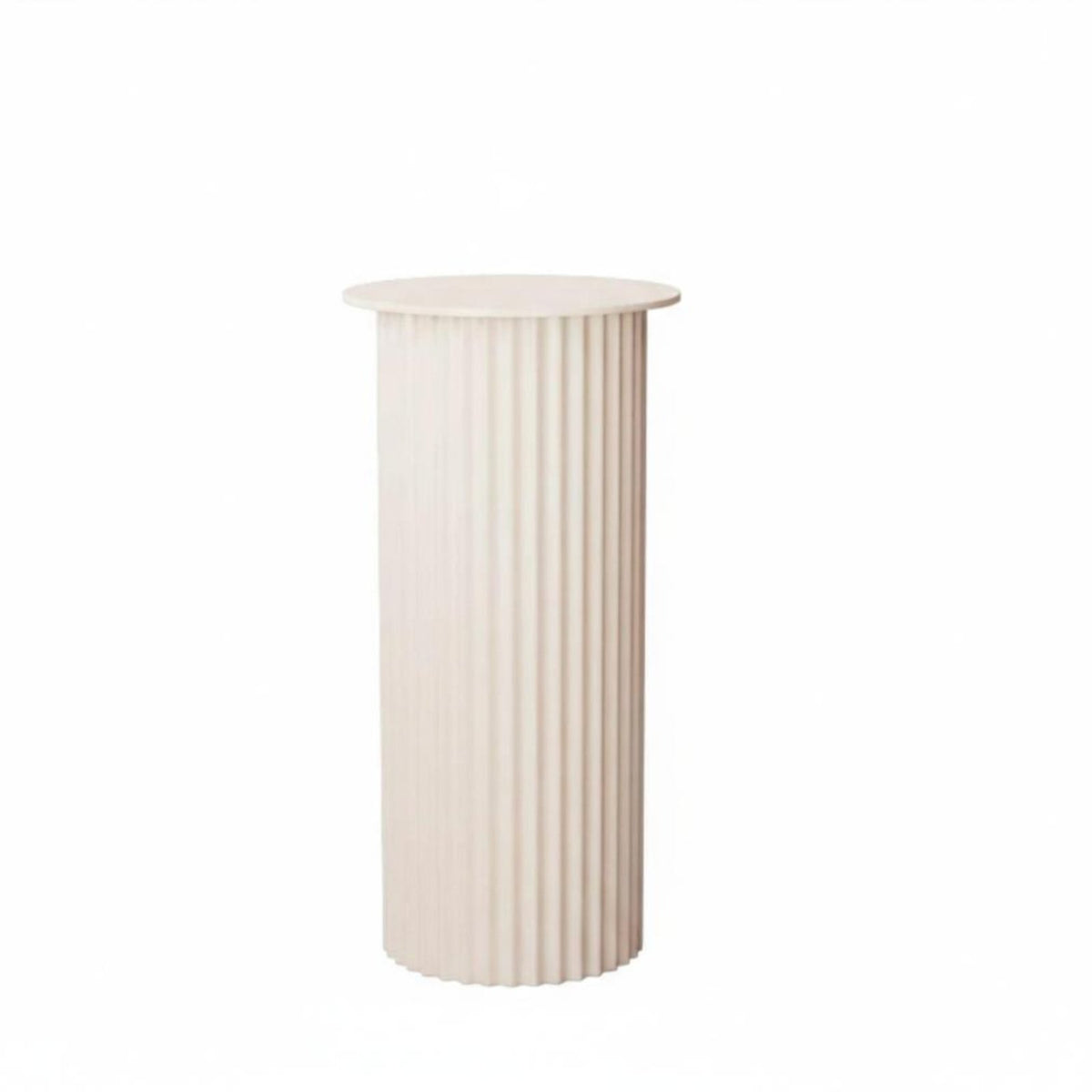 Fluted Oval Pedestal Baked Paint Finish Counter Foundation Light Luxury Stylish Look Minimalist & Design for Dining Room, Cafe