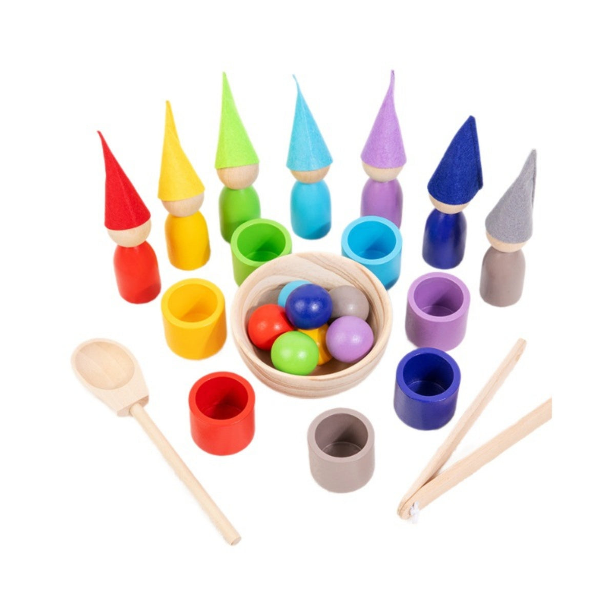 Color-Sorting Toy Sensory Color Sorting Toy Balls in Cups Game Preschool Learning for Toddlers, Home, Classroom