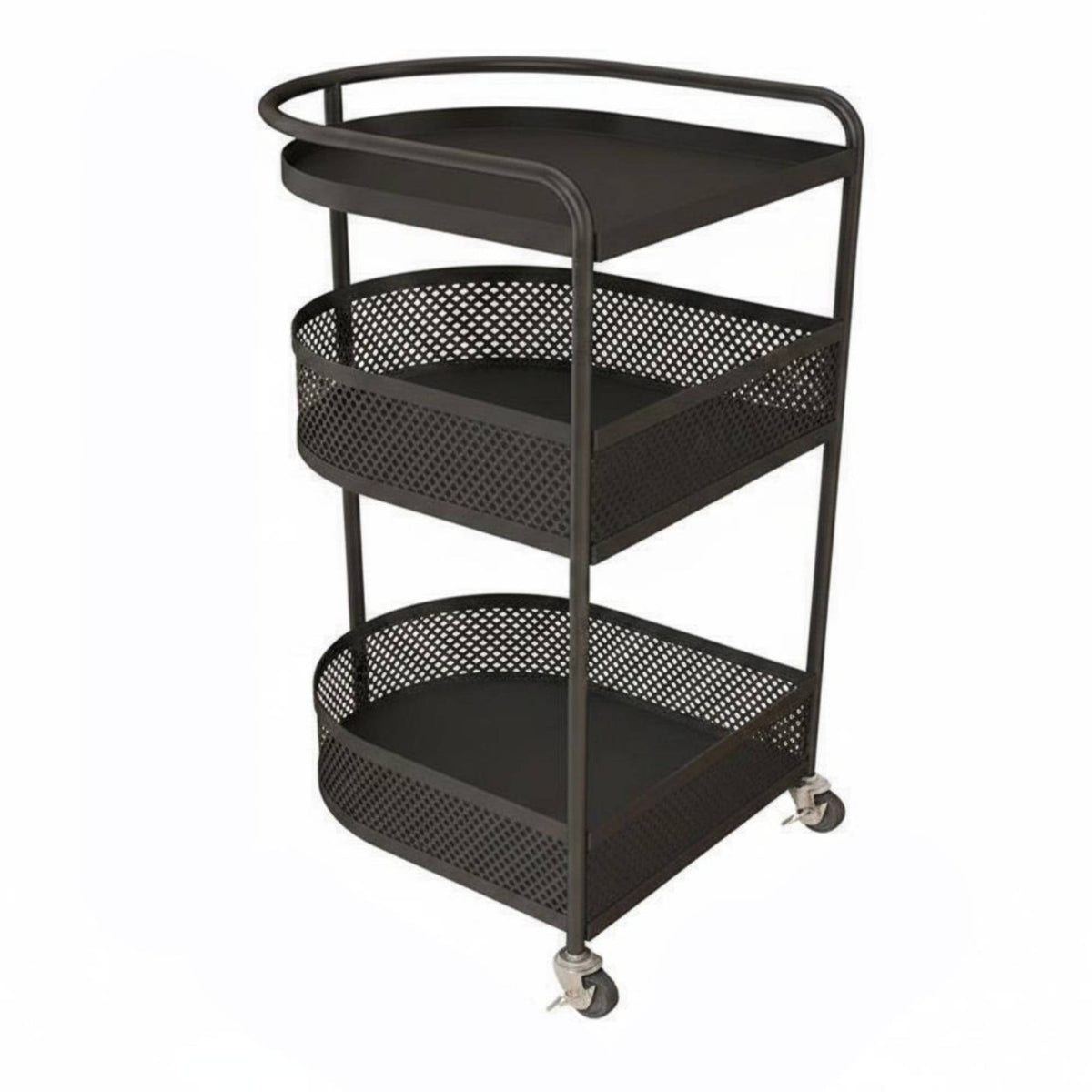 Mini Mobile Decorative Table with Wheels Rolling Side Table Space Saving