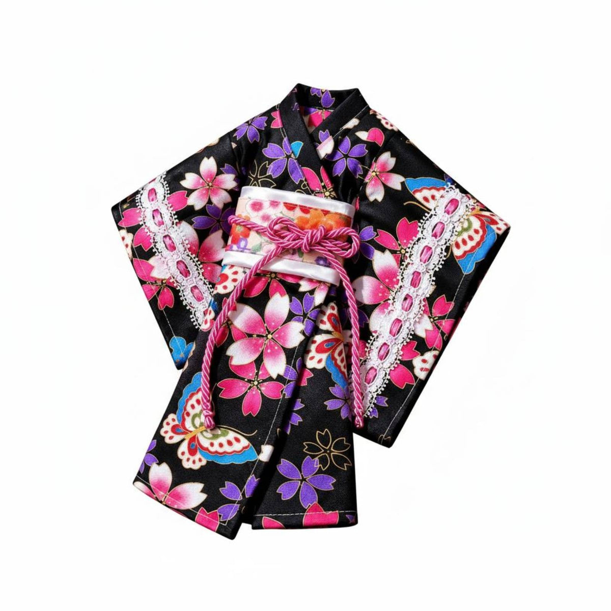 30 Cm Doll Kimono Outfit Braided Waist Cord Toy Clothing Wooden Hanger