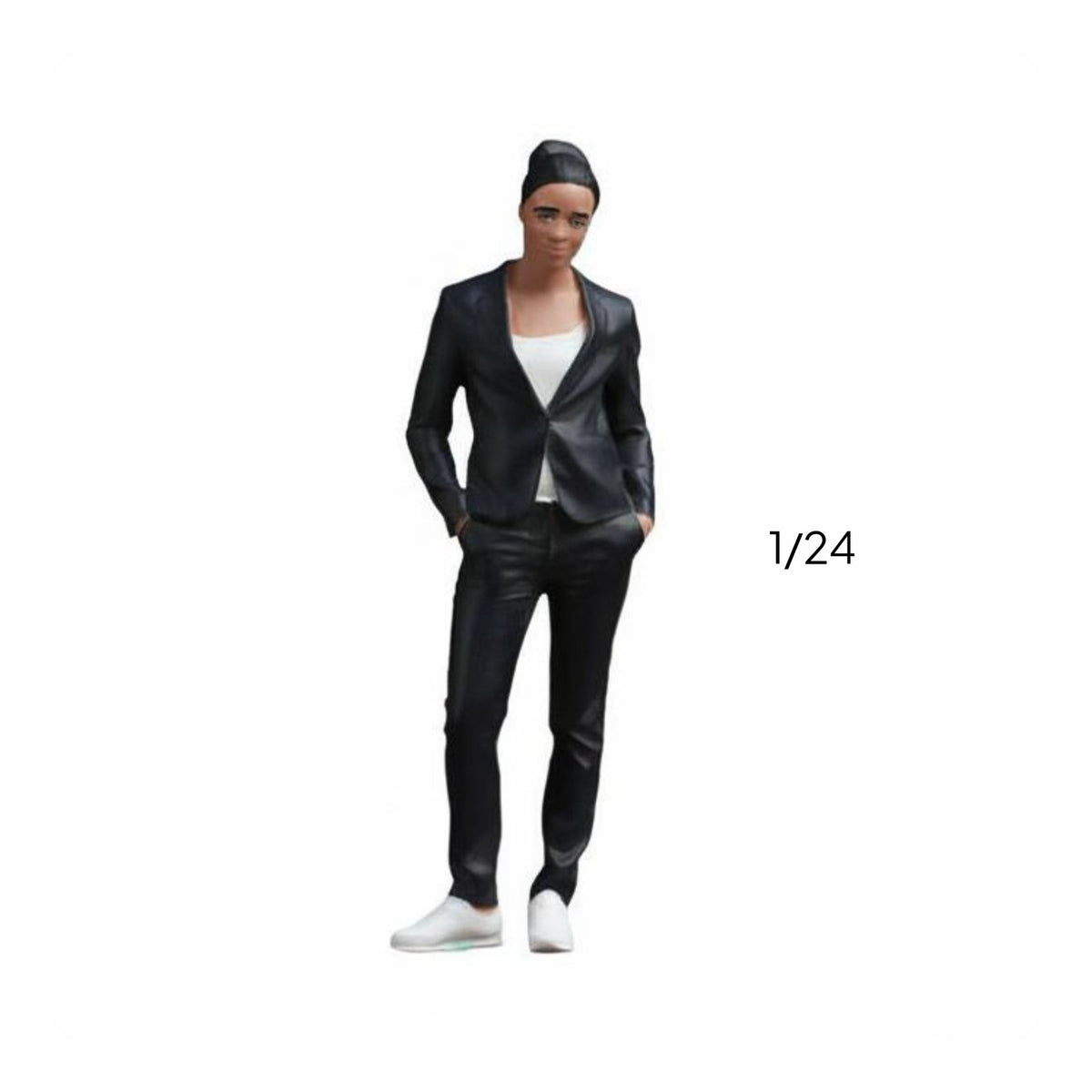 Woman in Suit Figurine Highly Detailed Painted Female Miniature for Sand Tables