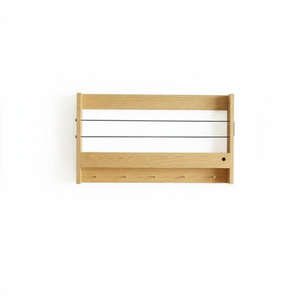 Wall-Mounted Literature Holder with Key hangers Hanging Organizer Space-Saving