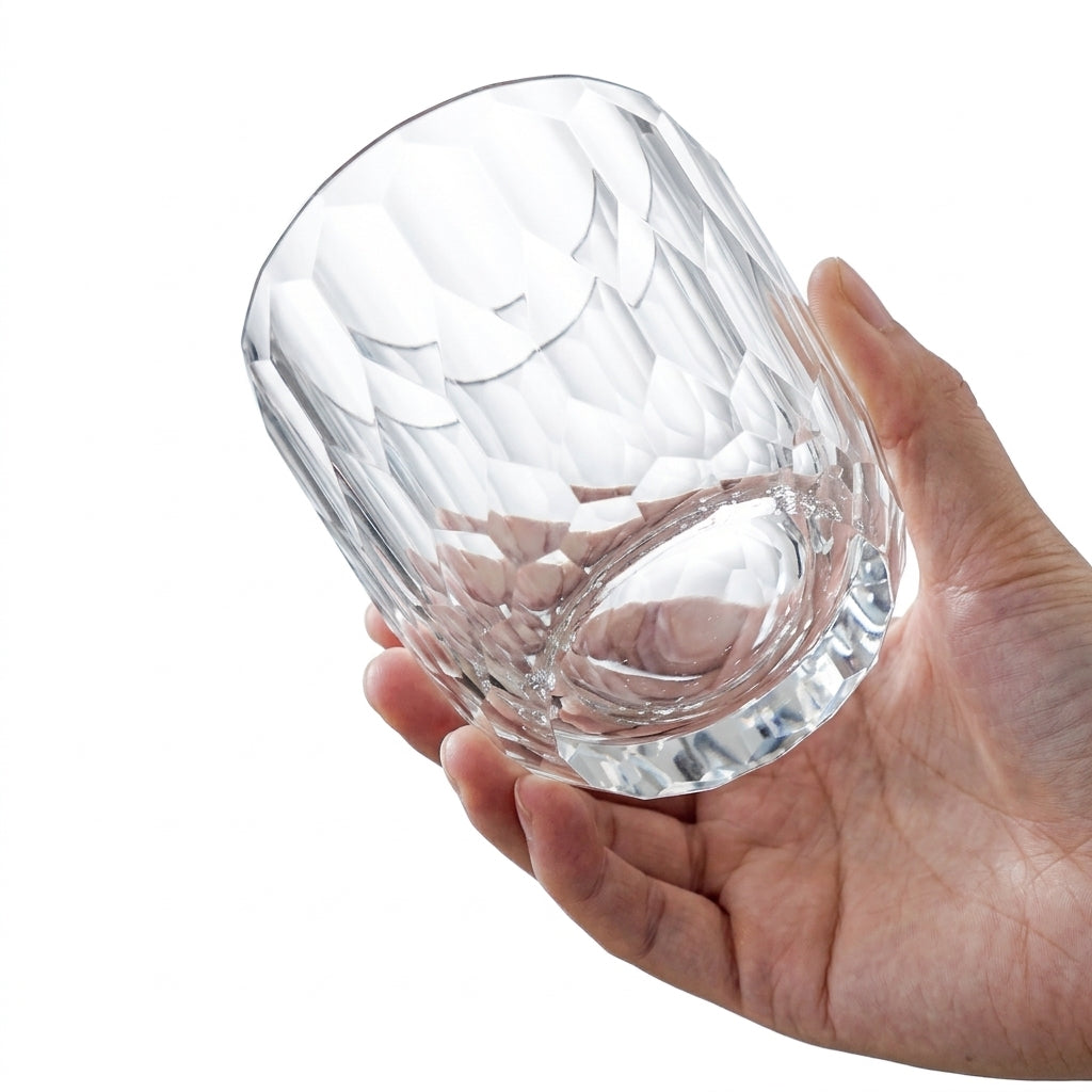 Pink Crystal Whiskey Glass, Hand Fired, 101-200ml