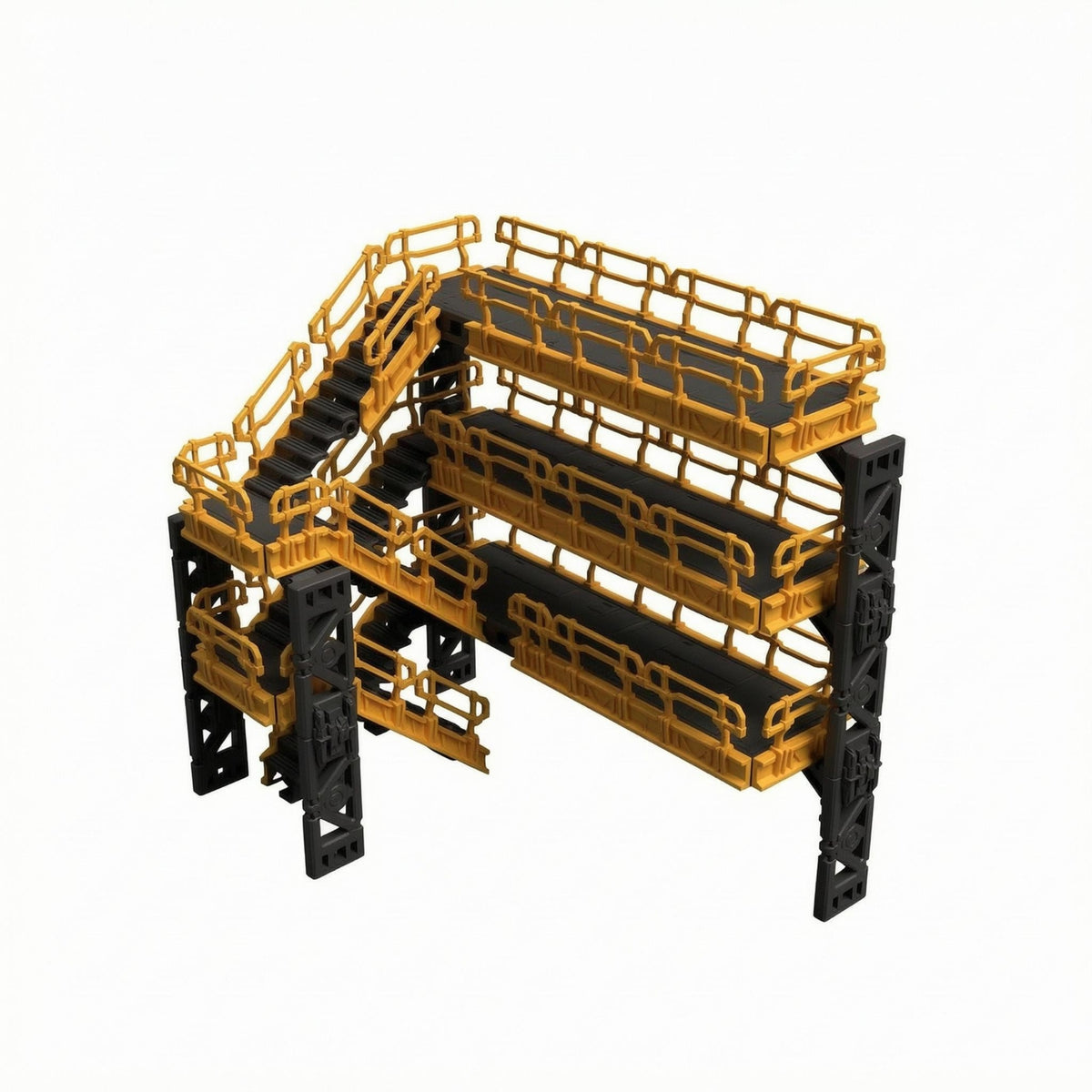 Modular Futuristic-Fi Hangar Bridge Kit Assembly Required Multi-Level Walkway Model