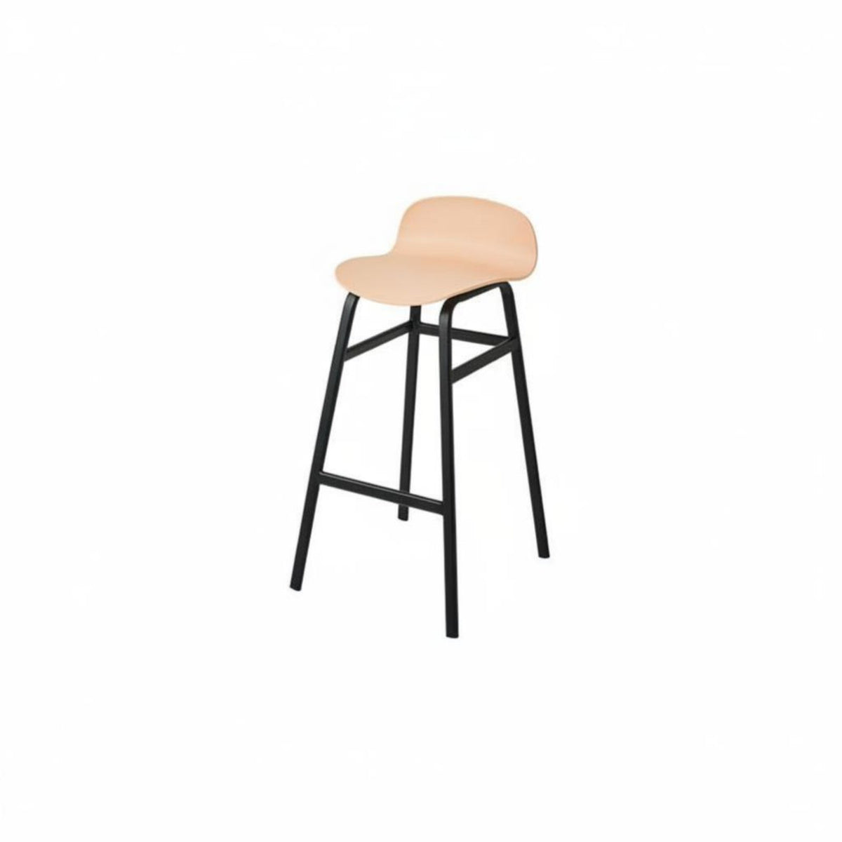 Saddle Seat Bar Stool Warehouse and Design Backless Saddle Stool Modern Design Built-in Footrest for Business Owners, Cafe