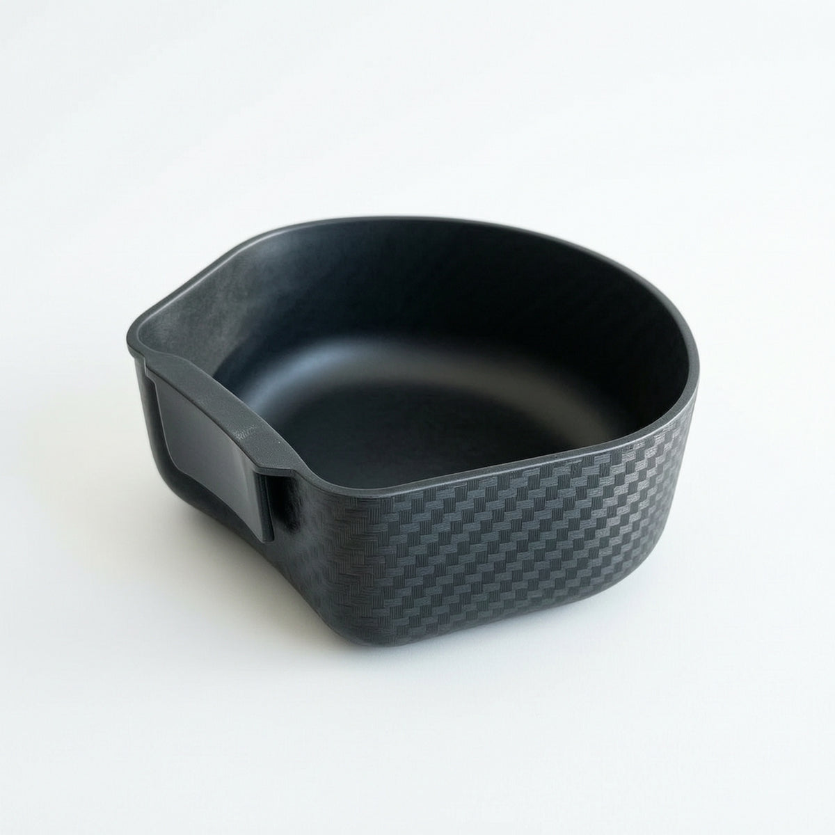 Carbon-Pattern Hanging Bowl with Tab Molded Fishing Container Sturdy Portable for Fishermen