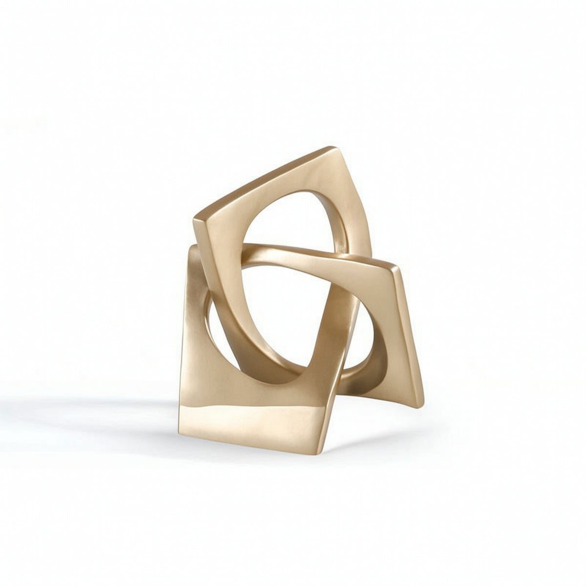 Geometric Sculpture Metal Abstract Sculpture Modern for Living Room, Entryway