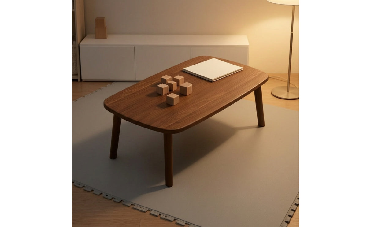 Rectangular Coffee Table Modern Coffee Table with Solid Wood Legs Minimalist Furniture for Living Room, Apartment